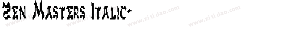 Zen Masters Italic字体转换